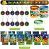 122PCS Camping Party Favors Set, 50 Stickers, 12 Mini Compasses,