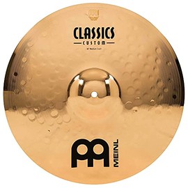 Meinl 16" Medium Crash Cymbal - Classics Custom Brilliant - Made in Germany, 2-YEAR WARRANTY (CC16MC-B)