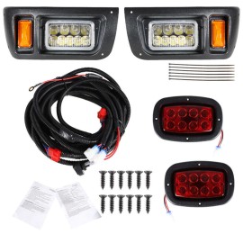 Unbranded For Club Car DS LED Light Kit Adjustable Headlights / Tail Lights 93+ G&E
