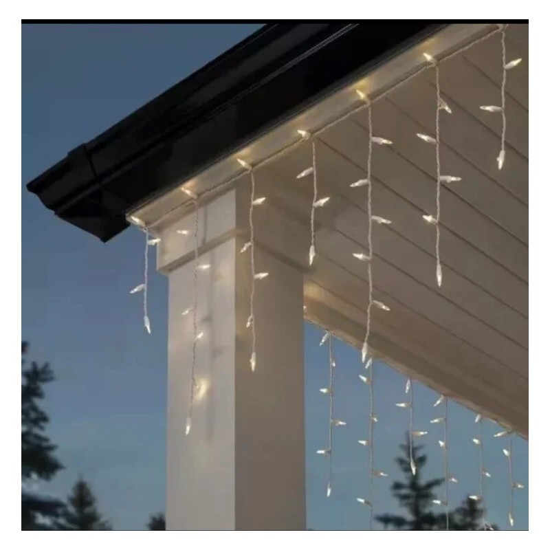 Home Accents Holiday 200 Ct Clear Incandescent Mini Icicle Lights