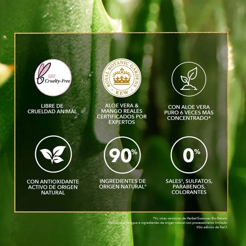 Shampoo Herbal Essences Bio:Renew 6X Aloe & Mango Protege &