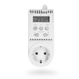VASNER Universal Thermostat VUTS1 - Individually Programmable Socket Thermostat, 3-40°C, Max. 3,600W, 230V/16A, Easy & Flexible Control of Electric Heaters Infrared Heaters