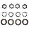 AAGUT 4 Inch Brake Stem Casters 1/2"-13x1-1/2", Swivel Stem Caster,