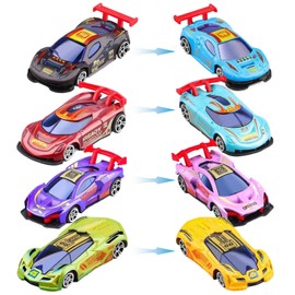 Street Machines Colour Change Cars,4Pcs Hot Wheels Cars,Water Activated Colour Changing Toy,Collectible Race Alloy Car Toy for Kids Boy Girl Birthday