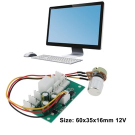 Create idea 2Pcs 4-Pin 8-Wege-Lüfterdrehzahlregler 60x35x16mm 12V für Computer