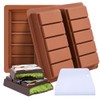 FUNBAKY Dubai Silicone Chocolate Bar Mold - 1-Inch Deep Cavities,