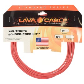 Lava Cable Tightrope Pedalboard Cable Kit, 10 Feet Red