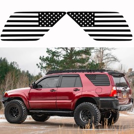 Rear Window American Flag Decal Fits 2003-2009 Toyota 4Runner 4th Gen, Precut Back Side Window Glass USA Flag Vinyl Sticker Exterior Accessories