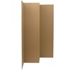 6 ft. Tall Brown Temporary Cardboard Folding Screen - 5