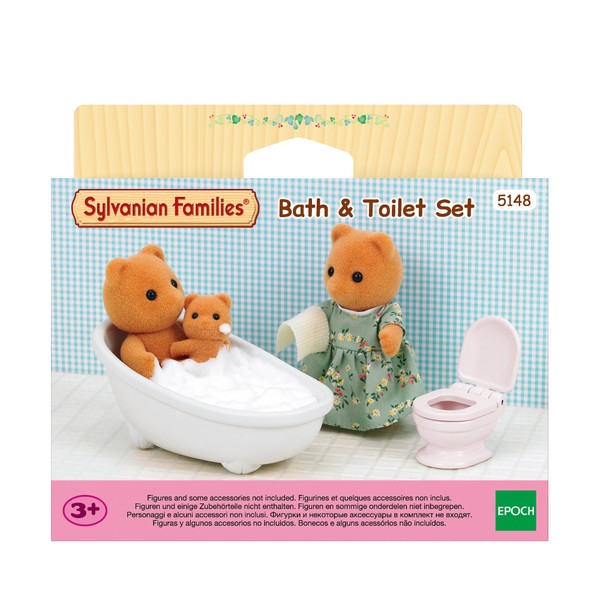 Sylvanian Families 5148 Badespielzeug mit WC-Set, Mehrfarbig