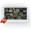 Dtekoj 48X24IN Black Stone Aquarium Background, Rock Fish Reptile Tank