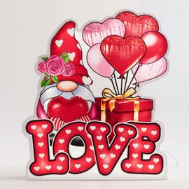 Allenjoy Valentine's Day Gnome Light, Valentine 3D Night Light,Valentine's Day Gnome Lights Sign Table Decorations,Valentine Room Decor Lamp Gifts