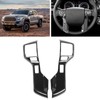 2Pcs Steering Wheel Sticker Carbon Fiber Style Cover Interior Trim