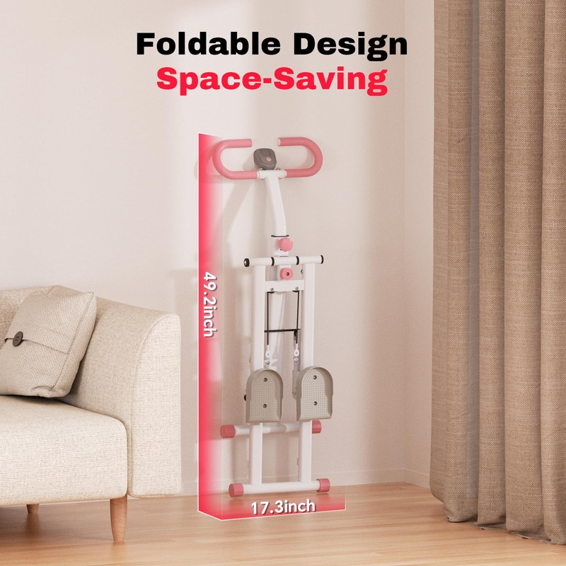 Home Vertical Climber, Full-Body Cardio Machine with Adjustable Handles, Steel