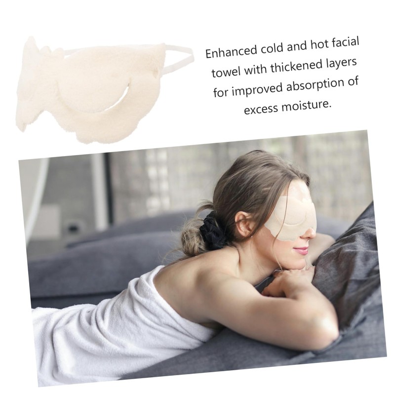KOMBIUDA Double-layered Hot Compress Eye Mask Cold Towel for Facials