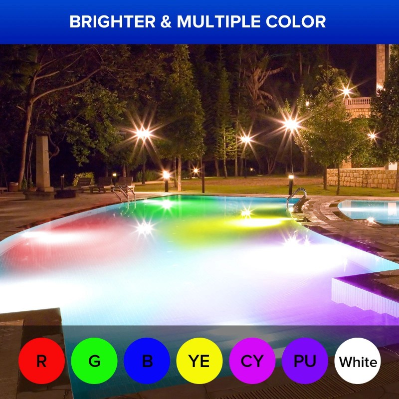 SANSI LED Pool Light 30W RGB Color Changing for Inground