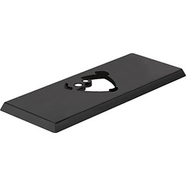 DELTA FAUCET RP84822BL Zura Single Handle Three Hole Escutcheon and Gasket, Matte Black