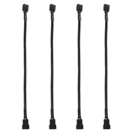 4pcs 4 Pin Fan Extension Power Cable Computer PC Fan Power Extension Cable for PWM Fan Computer ATX Case (1 to 1)