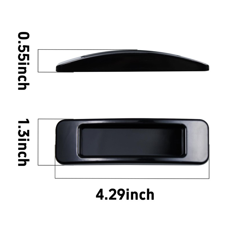 Septe 4PCS Adhesive Cabinet Handles (Black)