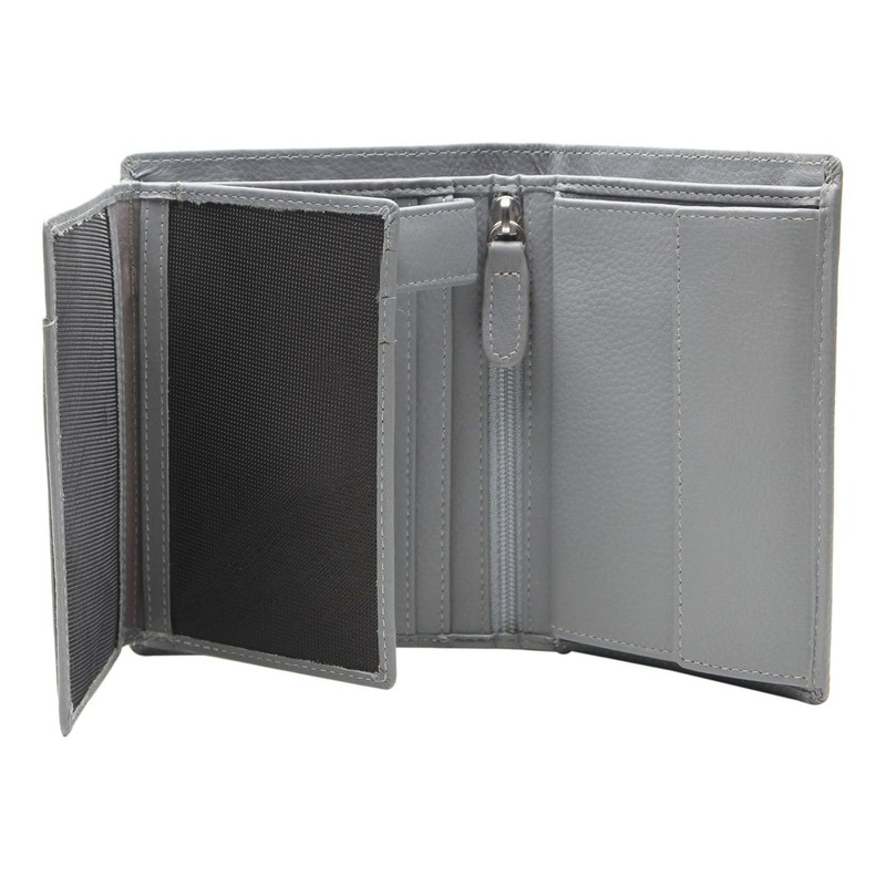 Esquire Viktoria RFID Leather Wallet 10 cm, grey