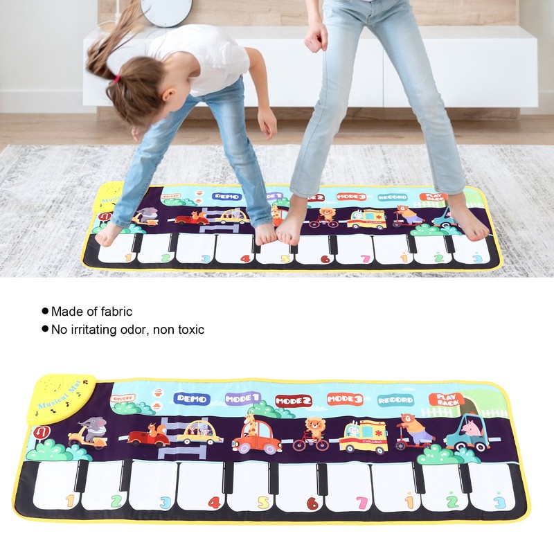Children Musical Mat Animal Pattern Musical Keyboard Mat Early Learning