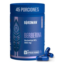 Birdman Berberina HCL 900 mg – 90 cápsulas | 45 porciones | Sin aditivos  Berberina pura para control metabólico y salud cardiovascular