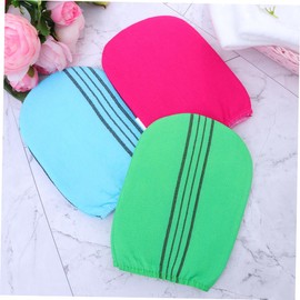 Beavorty 6pcs Shower Exfoliating Bath Gloves Body Scrubber for Women Men Boys and Girls Easy On/off Smooth Skin Random Color