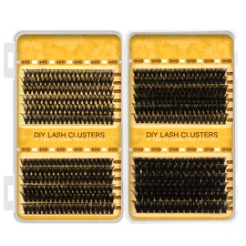 Cluster Lashes 4 Styles DIY at Home 450 PCS Individual Eyelashes 10-18mm (60+80+100+150D-1)