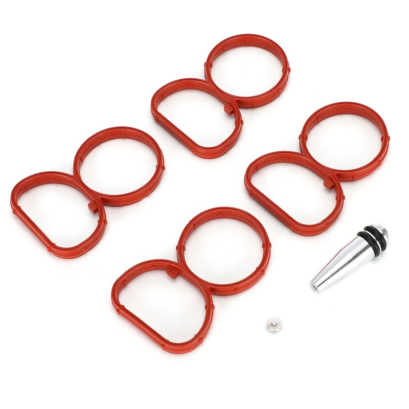 Intake Manifold Swirl Flap Delete Blank Plug Bung with Gaskets