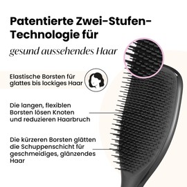 Tangle Teezer Wet Detangler Large Black. Professional Hairbrush Specially for Wet and Thick Hair