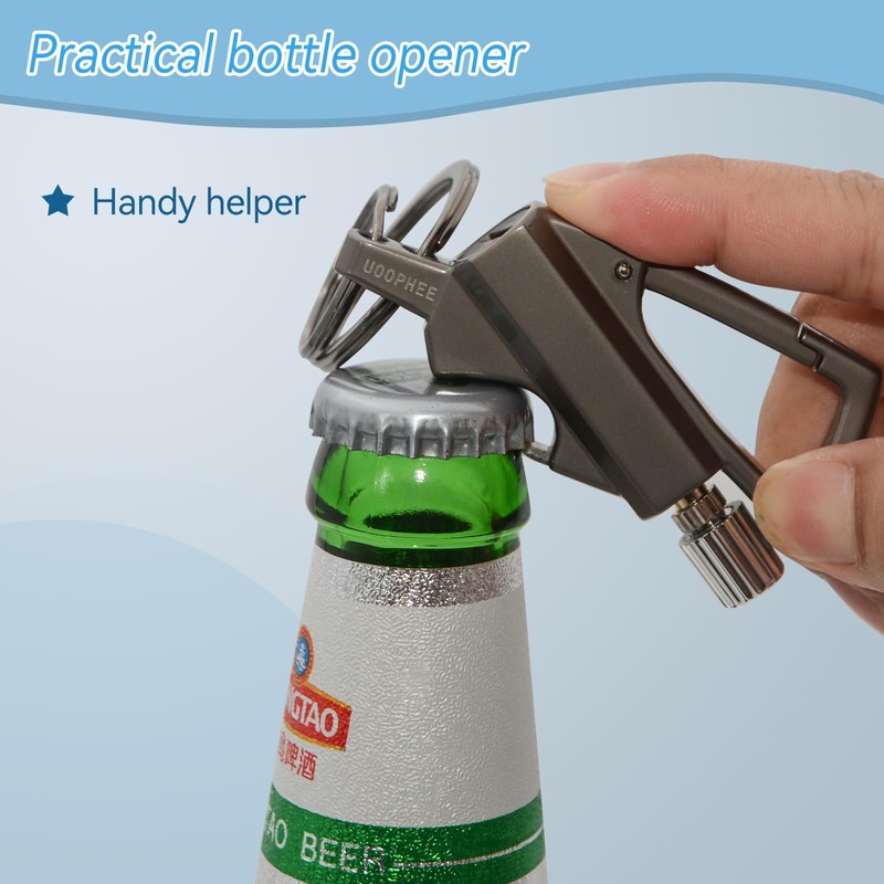 UOOPHEE 3 in 1 Permanent Match Bottle Opener Keychain Kerosene