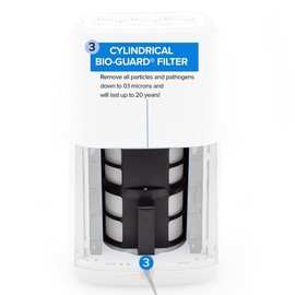Nuwave Replacement Cylindrical Bio-Guard Filter for the NuWave OxyPure Zero E500 Smart Air Purifier Made & Sold by Original Manufacturer for OxyPure Zero E500 Models 47351, 47361
