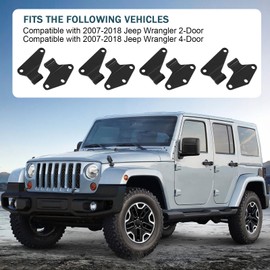 RADHLBNIU Door Hinge Kit Compatible with 2007-2018 Jeep Wrangler JK JKU Unlimited Interior Door Hinges for Jeep JK 8 Pcs