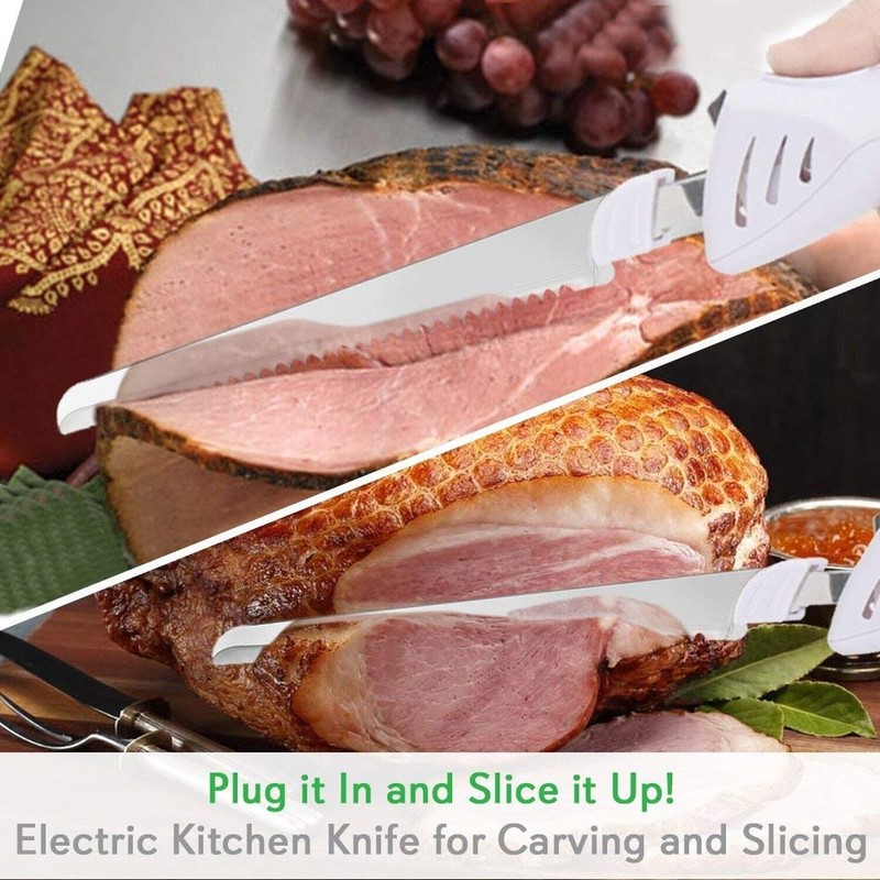 NutriChef Electric Carving Turkey Slicer Kitchen Knife | For Thanksgiving