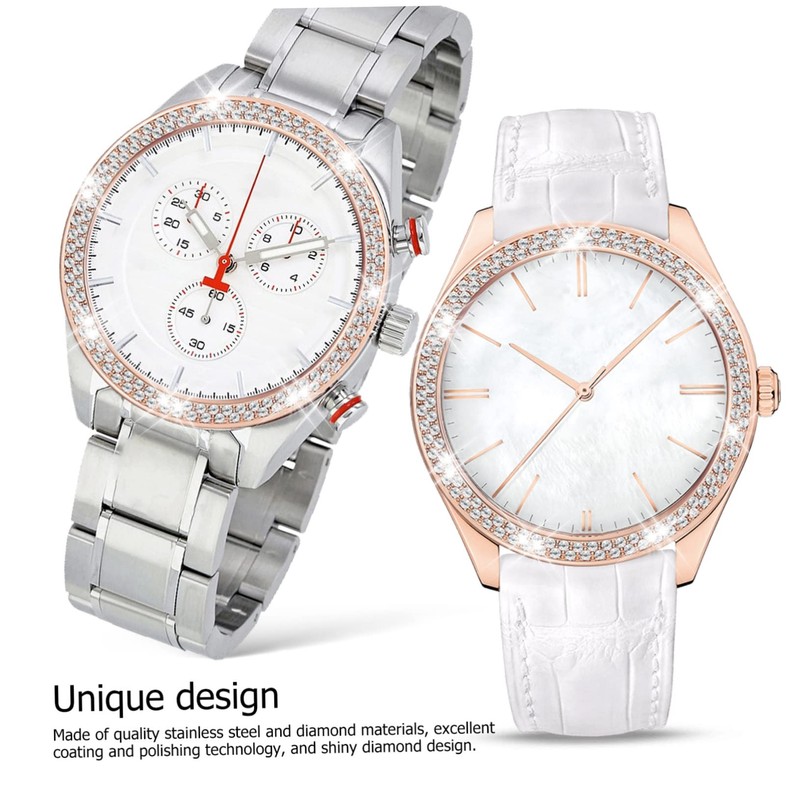 Mipcase Rhinestone Watch Protector Case for Watch Elegant Rose Gold