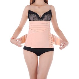 Healthcom 3 in 1 Postpartum Support Recovery Belt Breathable Elastic Adjustable Postpartum Recovery Support Girdle Belly After Birth Belly Band Waist Pelvis Belt Pregnancy Belly Wrap Abdominal Binder Body Shaper Postnatal Shapewear(Size:L)