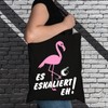 Fabric Bag Jute Bag Long Handle with Saying Flamingo Es