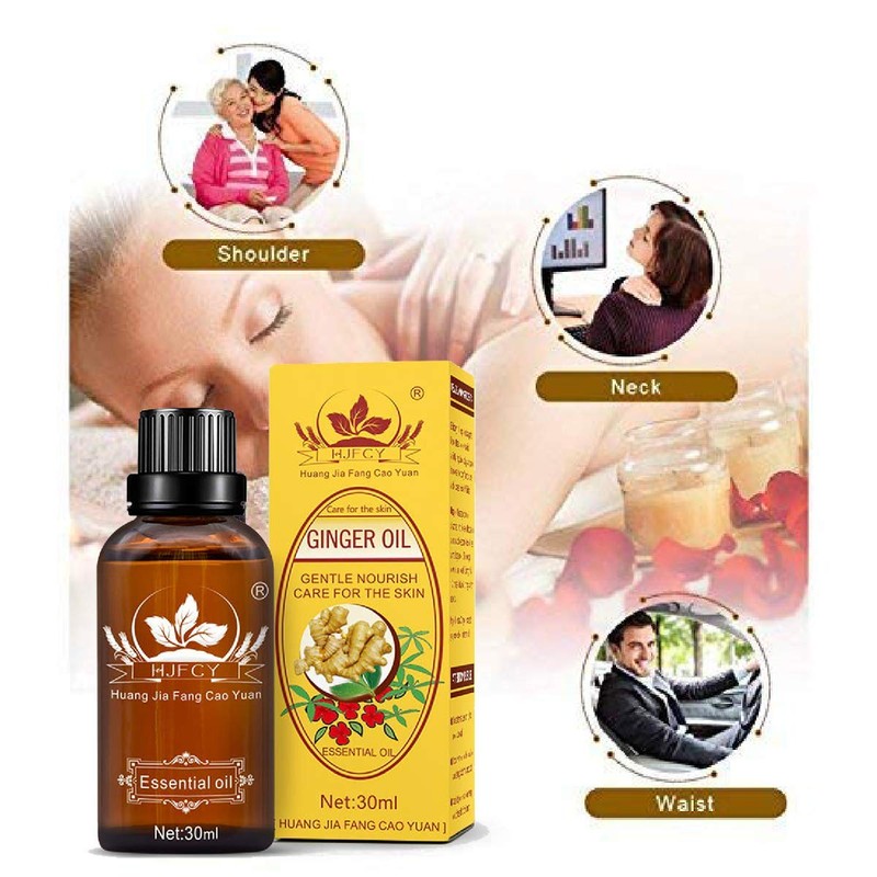 3 Pack Ginger Lymphatic Drainage Massage Oil,Promote Blood Circulation Metabolism
