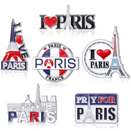 Konohan 6 Paris Magnet for Refrigerator Paris Magnet Souvenirs Magnetic Paris Travel Gifts Paris Decorative Magnet Collectible Souvenirs for Traveler Adults (Fresh Style)