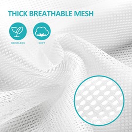 Dalykate Commercial Mesh Laundry Bags 3 Pack with Reinforced Handle 24" x 36" Heavy Duty Sturdy Mesh Storage with Drawstring Closure Washable Laundry Net Liner Bags Colored for College Dorm and Family