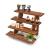 Manspdier Wooden Display Stand Wood Cupcake Stands Tool Free, Rustic