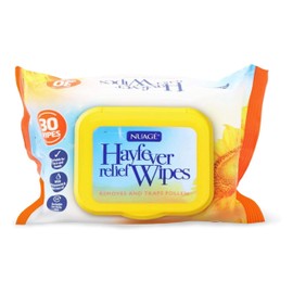 Nuage Hayfever Wipes and Allergen Barrier Balm | Allergy Relief Wipes and Balm| Natural Remedy for Hay Fever 30 Resealable Wipes | Suitable for Face and Hands (1 x 30 Wipes and 1 x Balm)
