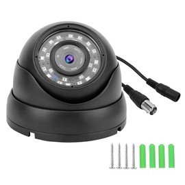 Cocoarm 1080p AHD Dome Camera Surveillance System with 120° Wide Angle and 14 Les for Safety Monitoring of Bus Car Cabins (Black)
