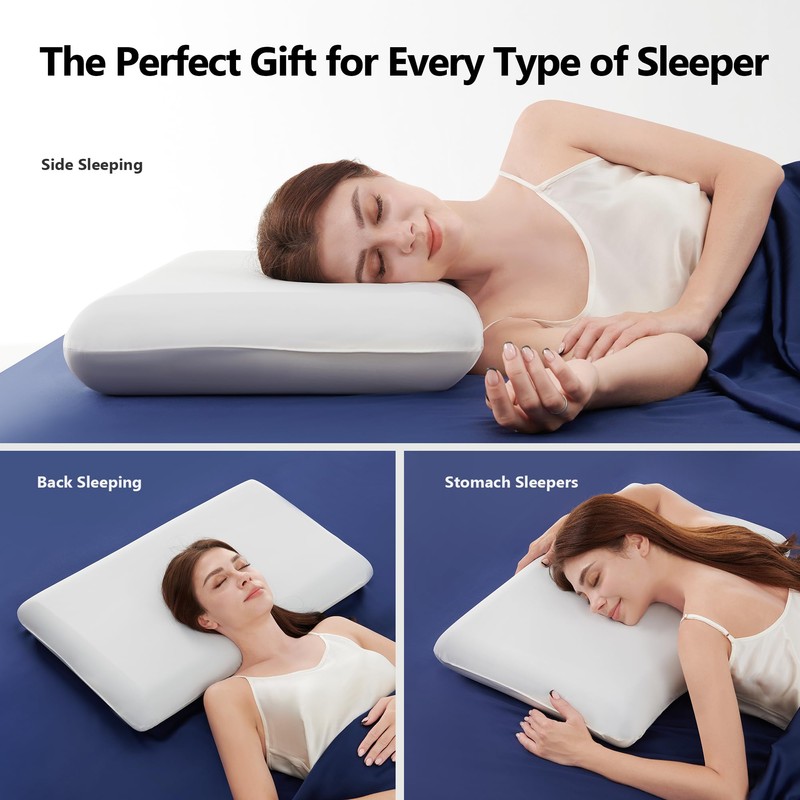 Cervical Pillows for Neck Pain Relief, Memory Foam Pillows 3.94''