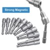 Gasea10pcs Magnetic Hexagon Socket, 6-15mm Nut Setter Driver Drill Bit