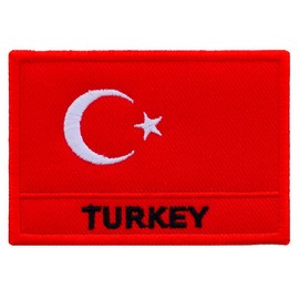Graphic Dust Turkey Flag Embroidered Iron On Patch Türkiye Flag Patch Applique