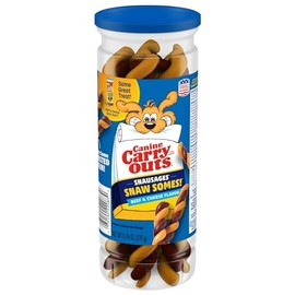 Canine Carry Outs Sausages Beef & Cheese Flavored, 9.75 oz (2 Pack)