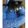 Cat Bed Nest with Pillow Blue Flower Pattern NEW Sealed