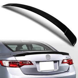 W-POWER, Rear Trunk Lip Wing Spoiler Compatible with Acura ILX 2013-2022, Rear Wing STP-Style Replacement Trunk Boot Rear Spoiler, ABS (Painted Glossy Black)