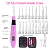 17 Sizes Counting Crochet Hook Set Digital 2.50~14.0mm,2 Levels Brightness